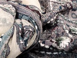 Палантин с вышивкой (шерсть 100%) в ассортименте №Тк903/53 - Ганг фото 3