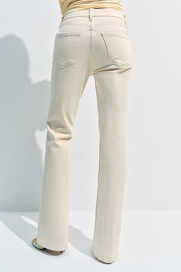 JEANS ZW COLLECTION BOOTCUT TIRO MEDIO / Crudo - Zara фото 11