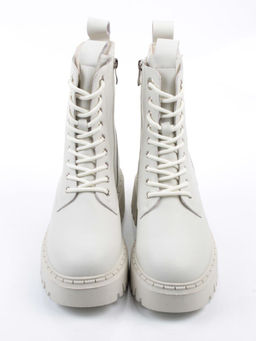 04-PAX85-2Z MILK Ботинки зимние женские (натуральная кожа, 100% шерсть)