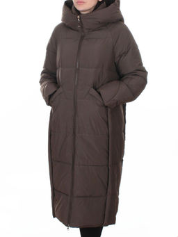 018 GRAY/GREEN Пальто зимнее женское (200 гр. холлофайбер)