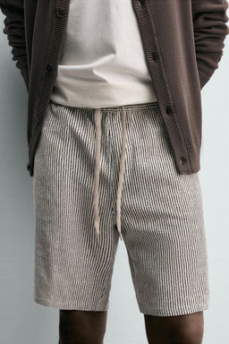 BERMUDA RELAXED FIT VISCOSA - LINO / rayas - Zara фото 5