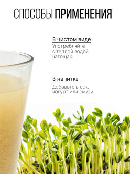 ЛЕН порошок из проростков 130г (Flax Sprout Premium Powder)