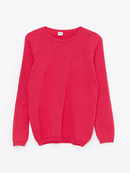 Bisiklet Yaka Basic Uzun Kollu K?z ?ocuk Triko Kazak