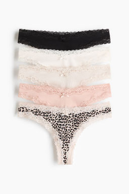 Pack de 5 bragas Brazilian de algod?n y encaje - H&m фото 7