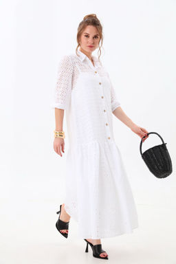 Платье NIKVA н800-6-Р молоко  фото 6