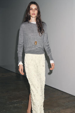ZW COLLECTION BEADED MIDI SKIRT