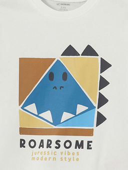 Bisiklet Yaka K?sa Kollu Bask?l? Erkek ?ocuk Ti??rt 4l?