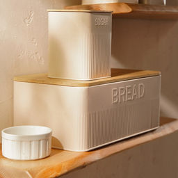 Хлебница SL Home «Сан-Лоренцо», металлическая, с бамбуковой крышкой, 33×18×13 см, розовая