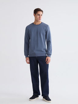 Bisiklet Yaka Erkek Sweatshirt