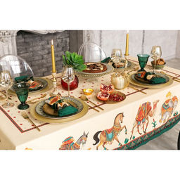 Набор столовый Этель Нью-Дели, скатерть 220х150 см, салф. 40х40 см-12шт, 100% хл  фото 2