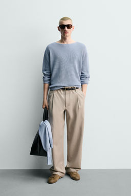 JERSEY ESTRUCTURA SEDA - LINO / Celeste