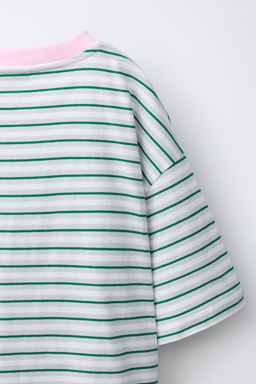 CAMISETA RAYAS BORDADO PENN  / Verde - Zara фото 4