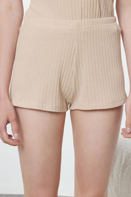 Trendyolmilla Bordo Dugme Detayl? Fitilli Sortlu Orme Pijama Tak?m? THMSS24PT00097 фото 26