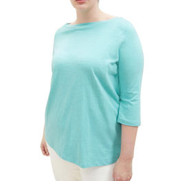 Блузка с рукавами 3/4, цвета бирюзы - Tom tailor фото 5