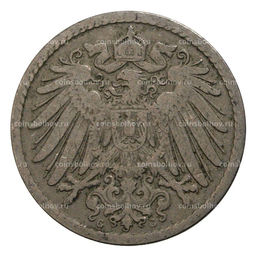 Монета 5 пфеннигов 1892 года G Германия