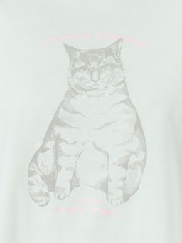 Комплект домашний женский мятный с надписью сначала покорми, а потом ручки тяни - Mark formelle фото 7