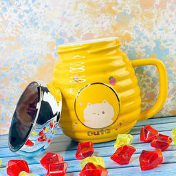 315-040 Детская кружка 470мл с крышкой в под.уп. (х36)Фарфор - Lenardi фото 2