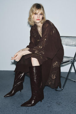 KITTEN HEEL BOOTS - Zara фото 7