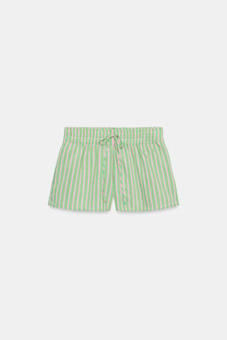 SHORTS POPEL?N GOMA RAYAS / Verde - Zara фото 5