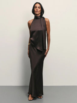 Юбка миди из сатина / Zarina