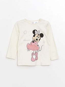 Bisiklet Yaka Minnie Mouse Bask?l? K?z Bebek Pijama Tak?m? - Waikiki фото 5