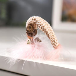 Фигурка настольная полистоун «Ангелочек-стесняшка в розовой пуховой юбке», на полку, 18×3.5×4 см, МИКС