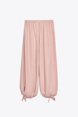 ZW COLLECTION FLOWING GATHERED TROUSERS - Zara фото 3