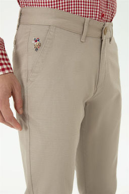 Мужские темно-бежевые брюки из плотной ткани/чиносы Неожиданная скидка в корзине - U.s. polo assn фото 5
