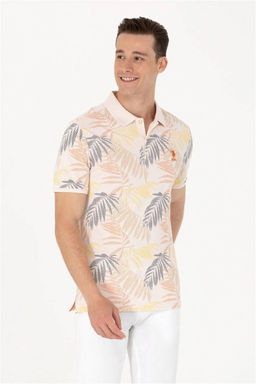 Мужская футболка поло цвета экрю Неожиданная скидка в корзине