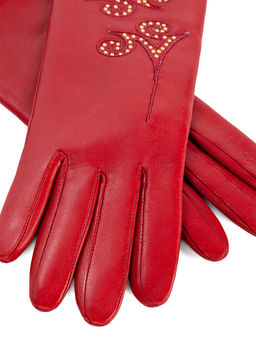 Перчатки женские ш+каш. F-IS0018 red - Eleganzza фото 3