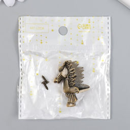 Уголок (ножка) для шкатулки металл Голова лошади бронза 2,8х3,9 см - Simaland фото 5