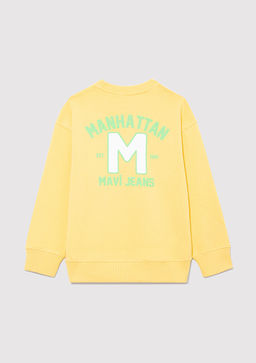 M Logo Bask?l? Sar? Sweatshirt - Mavi фото 2