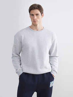 Bisiklet Yaka Erkek Sweatshirt