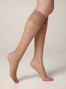 Цена за 2 пары. Носки Удлиненные CONTE ACTIVE 40 (1 пара) Гольфы женские bronz - Conte elegant фото 2