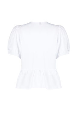TRENDYOLMILLA Ekru Onden Baglama Detayl? Regular Normal Kal?p Dokuma Gomlek TWOSS24GO00183  фото 8