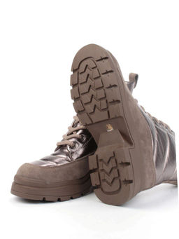 04-A117-4M BROWN Ботинки зимние женские (натуральная замша, натуральная кожа, натуральная шерсть)