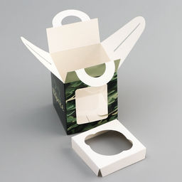 Цена за 5 шт. Коробка для 1 капкейка «23 февраля», 9.2×9.2×11.1 см