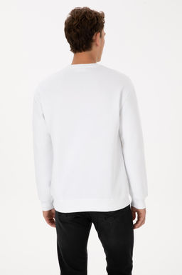 Erkek Beyaz Basic Sweatshirt - U.s. polo assn фото 5