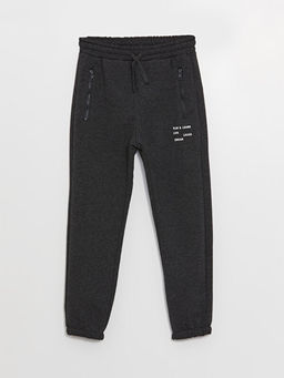 Beli Lastikli Bask?l? Erkek ?ocuk Jogger E?ofman Alt?