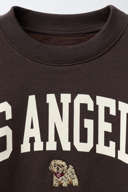 EMBROIDERED PUPPY SLOGAN SWEATSHIRT - Zara фото 3