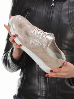 05-FEE01-2P BEIGE Кроссовки (нубук) - Фабричный китай фото 3