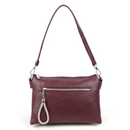 Женская сумка через плечо из эко кожи с пятью отделениями 95350 Бордовый - Cidirro фото 2