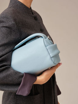 Кожаная сумка Solea DBR 31365 светло-голубой  фото 4