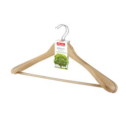 VAL 19708S2 Набор вешалок дерев., 2 шт., с расшир. плеч. и переклад., 44.5*23*5.8 см, натур. цвет, шт - Valiant фото 5