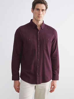 Regular Fit Uzun Kollu Gabardin Erkek G?mlek