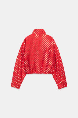 CHAQUETA ABULLONADA LUNARES / Rojo / Blanco - Zara фото 9