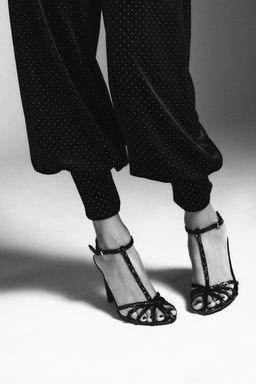 SHINY VELVET BAGGY TROUSERS - Zara фото 5