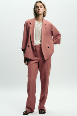 FRENCH SLEEVE DOUBLE-BREASTED BLAZER - Zara фото 18