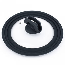 Крышка стеклянная д20-22-24см, универсальная, жаропрочное стекло, силиконовый обод с отверстиями для паровыпуска, силиконовая ручка, TalleR (Китай)