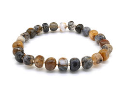 Браслет на руку из агата мохового галтовка